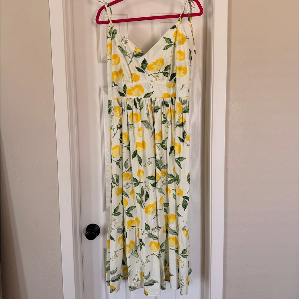 Layered With Love Lemon Print Maxi Dress NWT | Tie Straps | Spring Summer